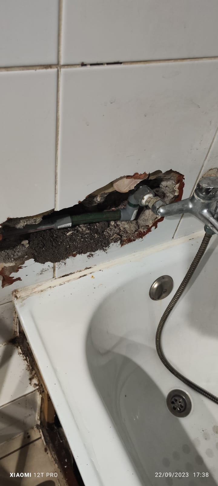 Reparacion de cañeria ducha